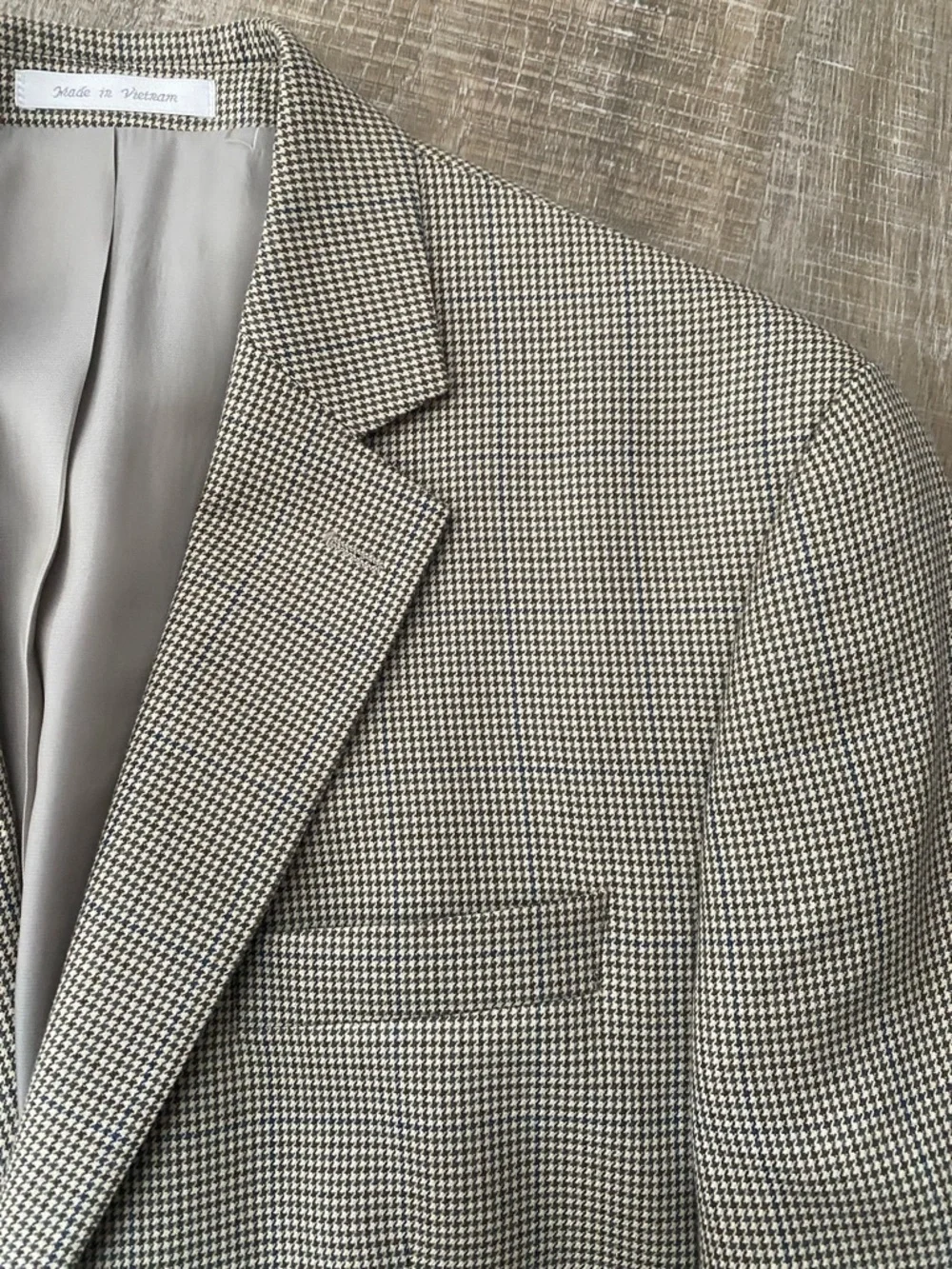 Michael Kors Men’s Blazer Sport Coat 40R Houndstooth Plaid Suit Jacket Classic